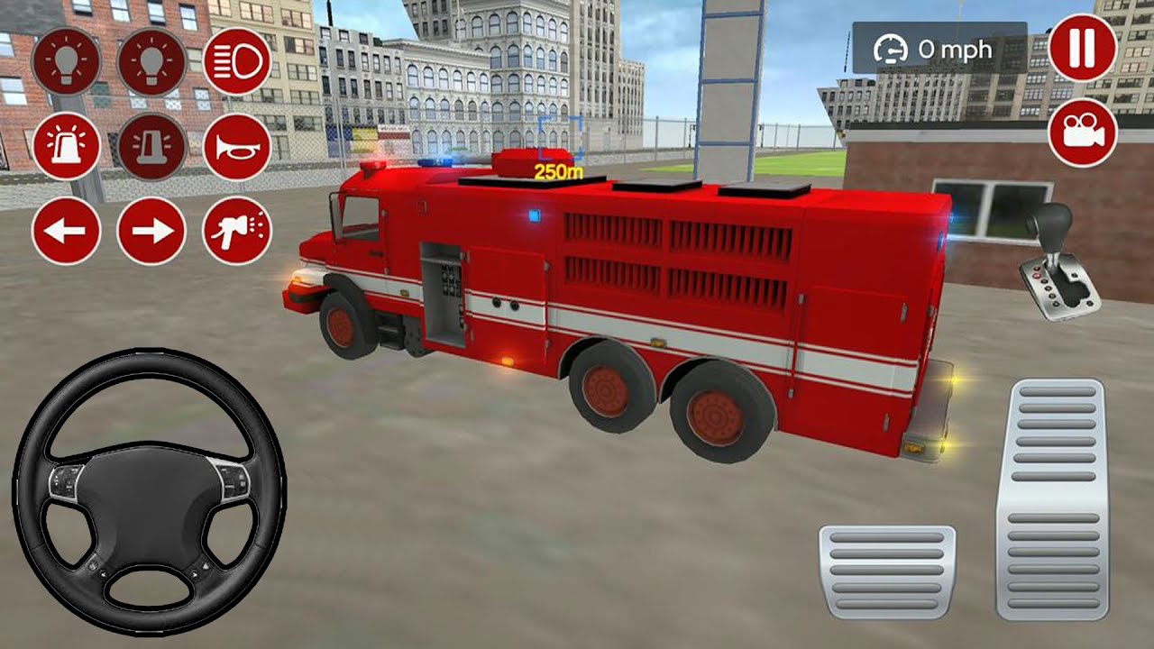 Real Fire Truck Driving Simulator: Fire Fighting #16| Fire Truck Driving Emergency |Android Gameplay