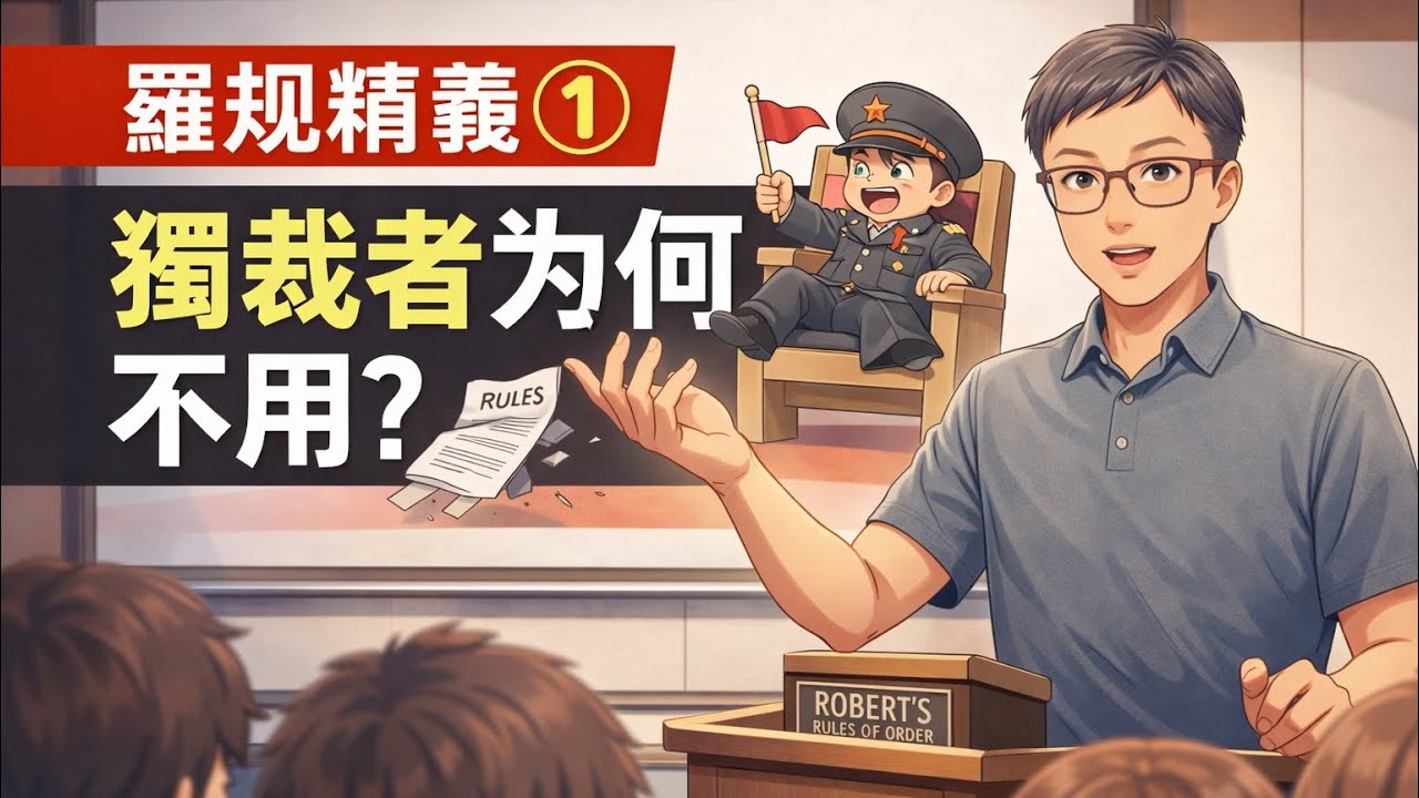 羅規精義1: 獨裁者為何不用？Why Dictators Avoid Them? | Robert's Rules Ep.1