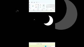 How to Draw Moon & Stars in MS Paint | Easy Digital Painting for Beginners #art #drawing #computer