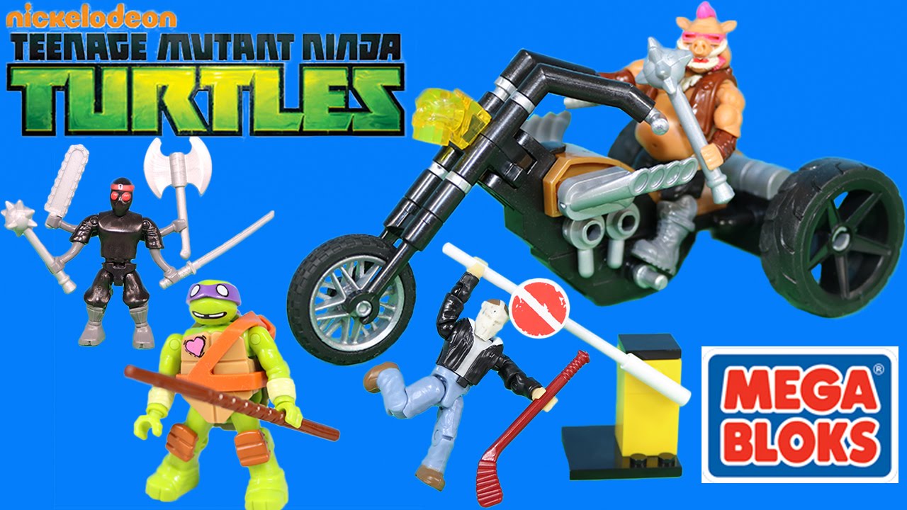 New In Pack MEGA BLOKS® Teenage Mutant Ninja Turtles BEBOP Moto Attack 