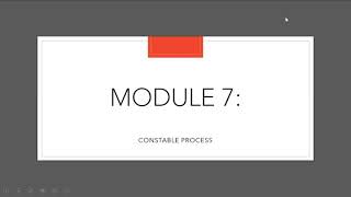 MODULE 7 EVICTIONS NEVADA CONSTABLE PROCESS