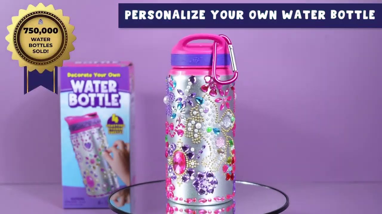 PURPLE LADYBUG Personalize Your Own Water Bottle for Girls Using
