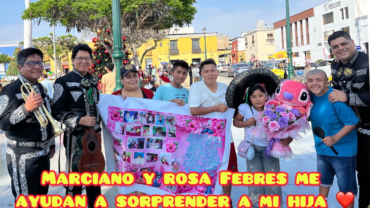 Marciano y rosa Febres me ayudan a sorprender a mi hija ❤️