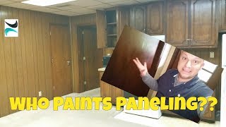 How to Paint UGLY BROWN PANELING