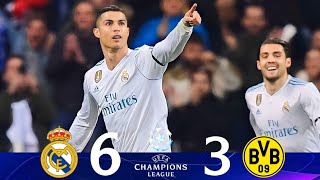 Real Madrid vs Borussia Dortmund 6-3 [Champions League 2018] Extended Goals & Highlights