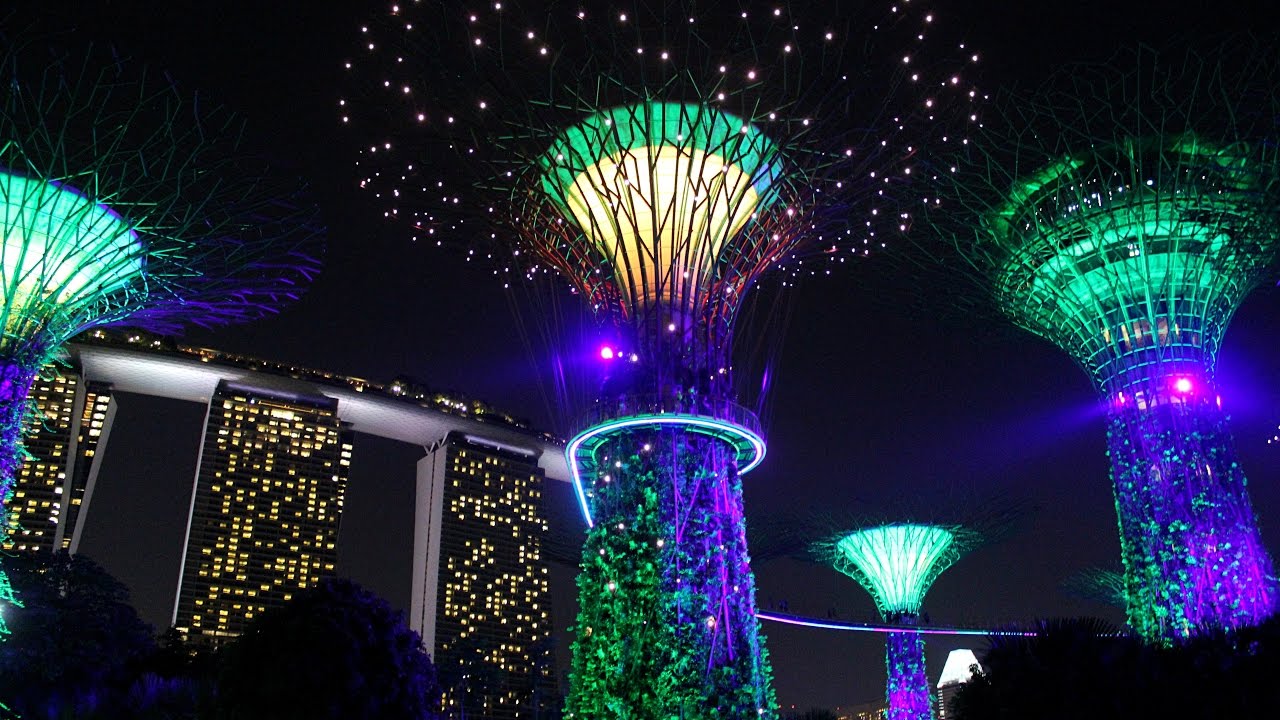 Gardens by the bay lightshow & China town, Singapore, Travel Vlog