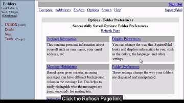 SquirrelMail Folder Preferences