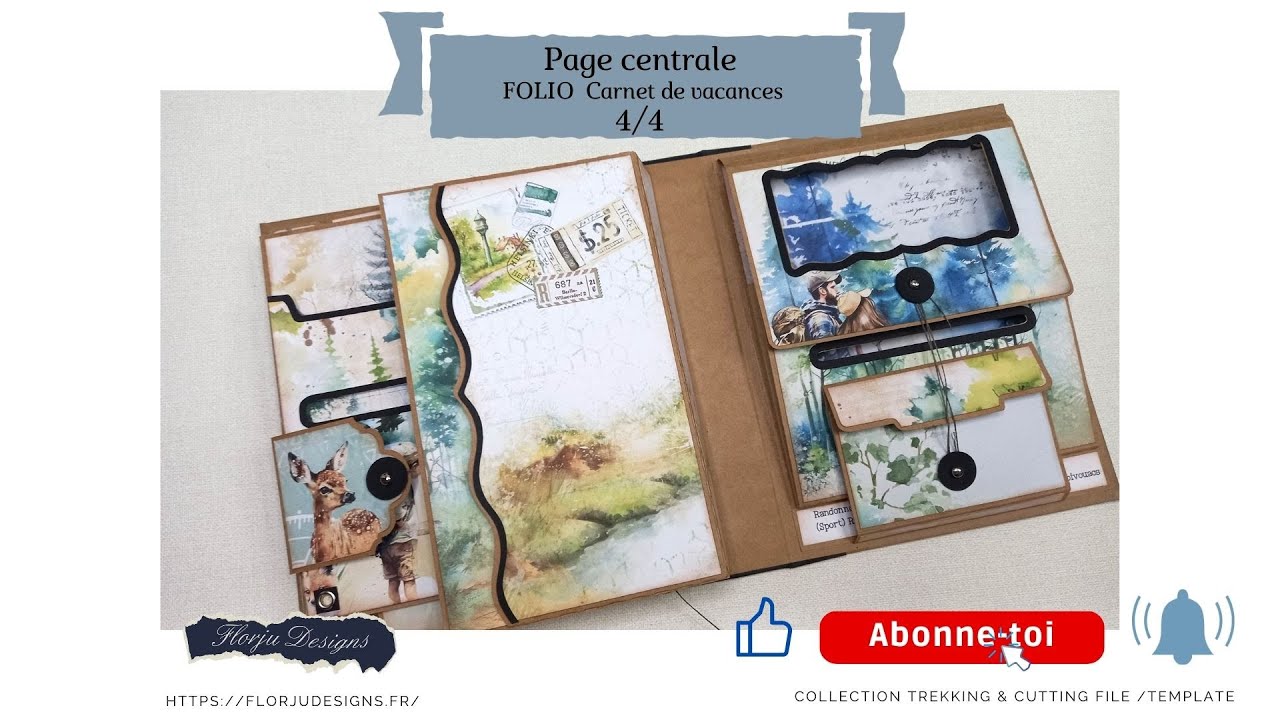 Mon de Vacances Page centrale 4/4 scrapbooking svg scrap scrapbook 