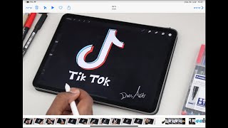 How to Draw the Tik Tok logo on procreate