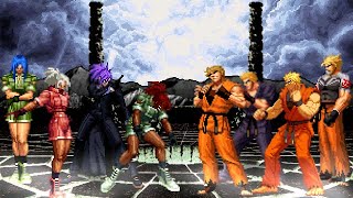 [KOF Mugen] Memorial | Leona vs Ryo [ 4vs4 ]