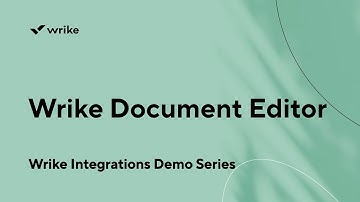 Wrike Document Editor Integration I Wrike Core Integrations Demo Series