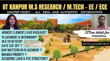 IIT KANPUR M.S Research / M.TECH Electrical / ECE  HONEST REVIEW || Photonics Science & Engineering