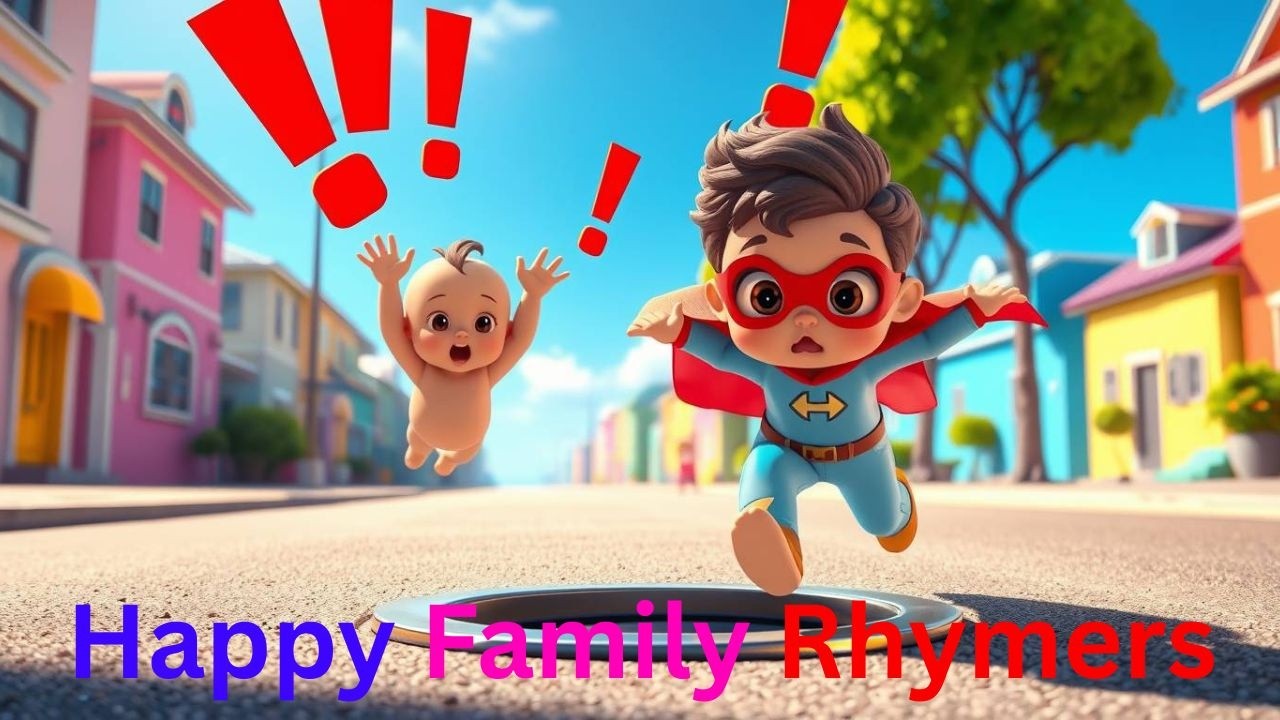 Let’s Jump Safely, Baby 🚧 | Manhole Cover Safety Song | Kids Safety Rhyme