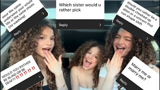 TRIPLET STORYTIME AND WOULD YOU RATHER- Kalogeras Sisters