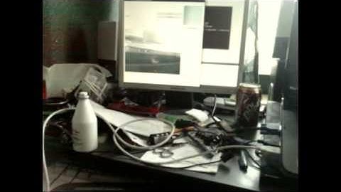 Arduino Double Servo + Laser + Webcam mounted experimental video