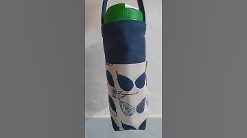 Túi đựng bình giữ nhiệt Xanh Navy in hình Lá Dẹt vô cùng dày dặn và chắc chắn