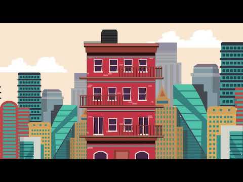 Cartoon City Road Background Animation
