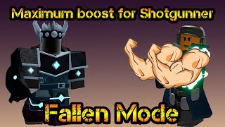 Maximum boost for Shotgunner in Fallen mode Roblox Tower Defense Simulator