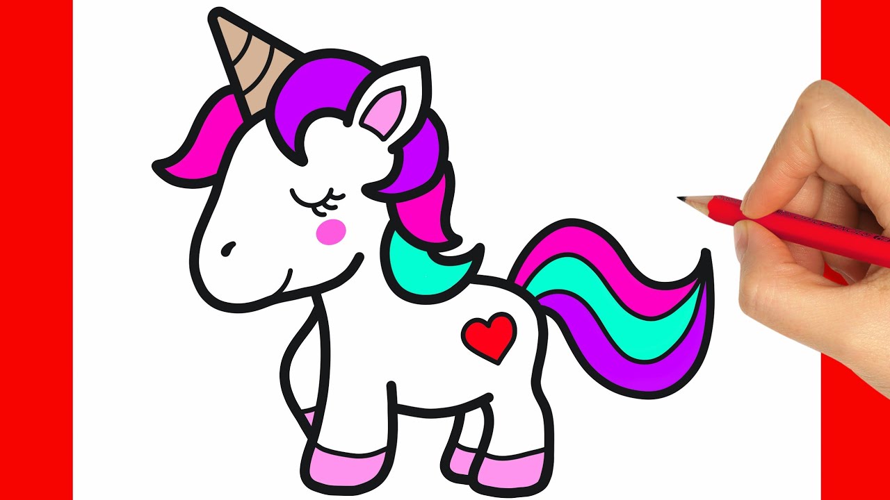 COMO DESENHAR UM UNICORNIO FACIL PASSO A PASSO - YouTube