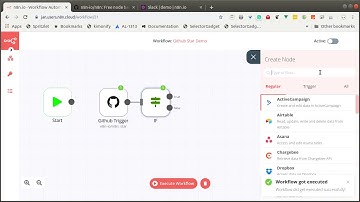 n8n.io - Slack Notification on Github Star
