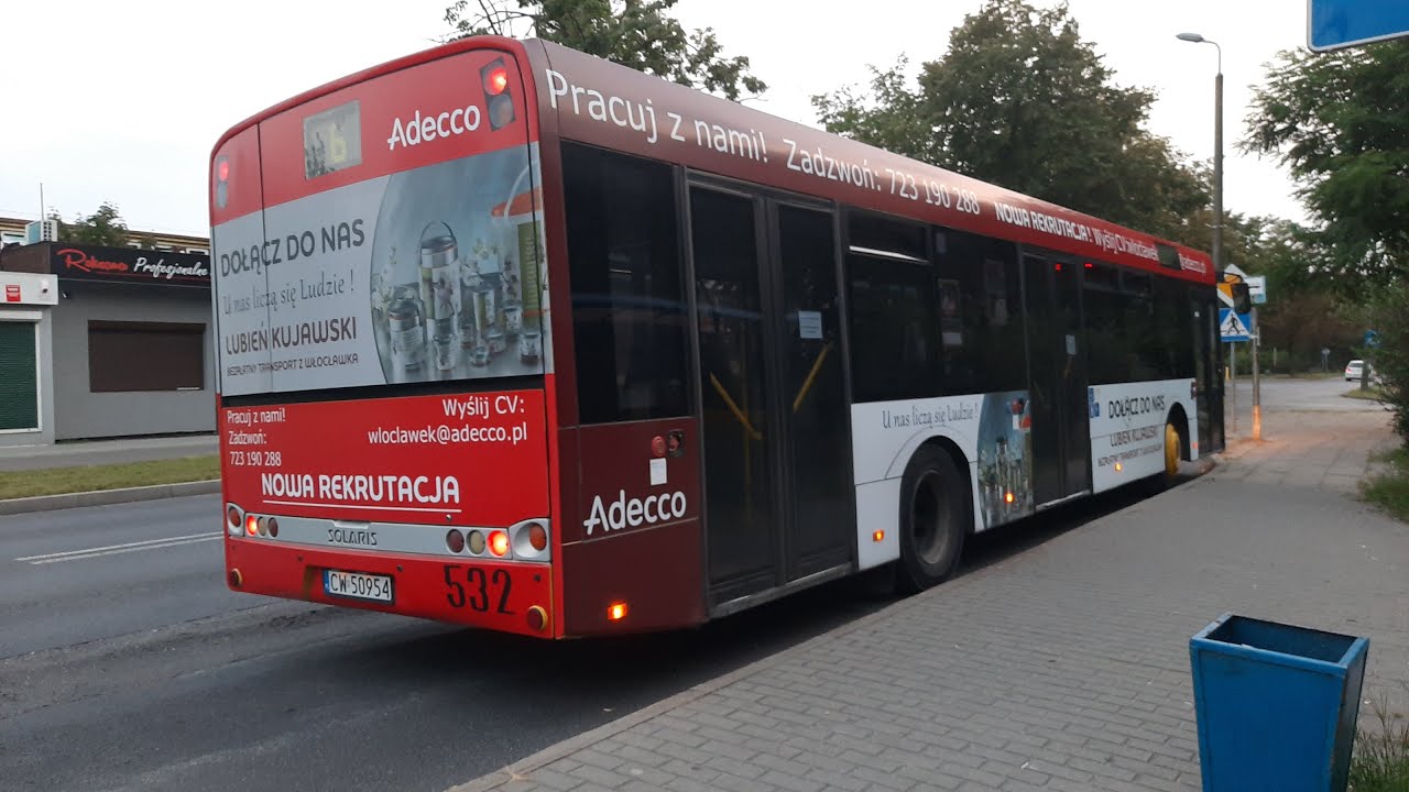 [Przejazd 43] #532 | Solaris Urbino 12 W9 III | MPK Włocławek | [🚍 6]