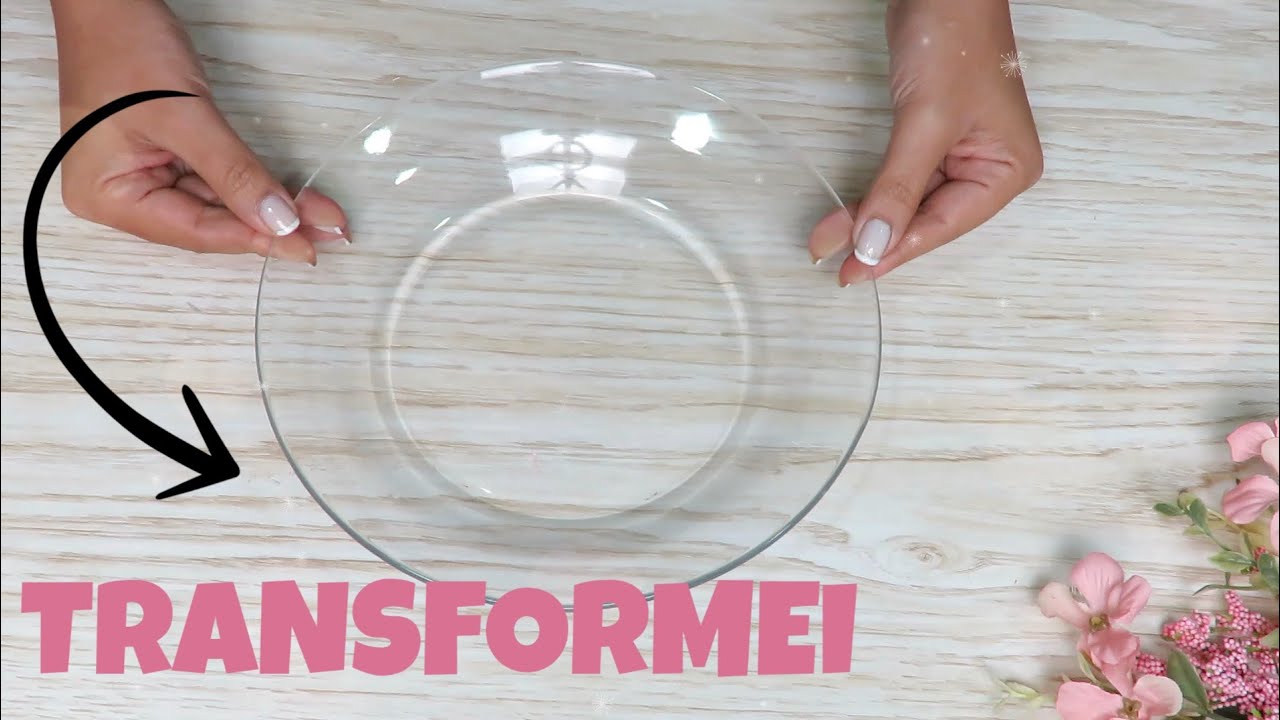 TRANSFORMEI PRATOS DE VIDRO - Ficou muito chique - Do lixo ao luxo