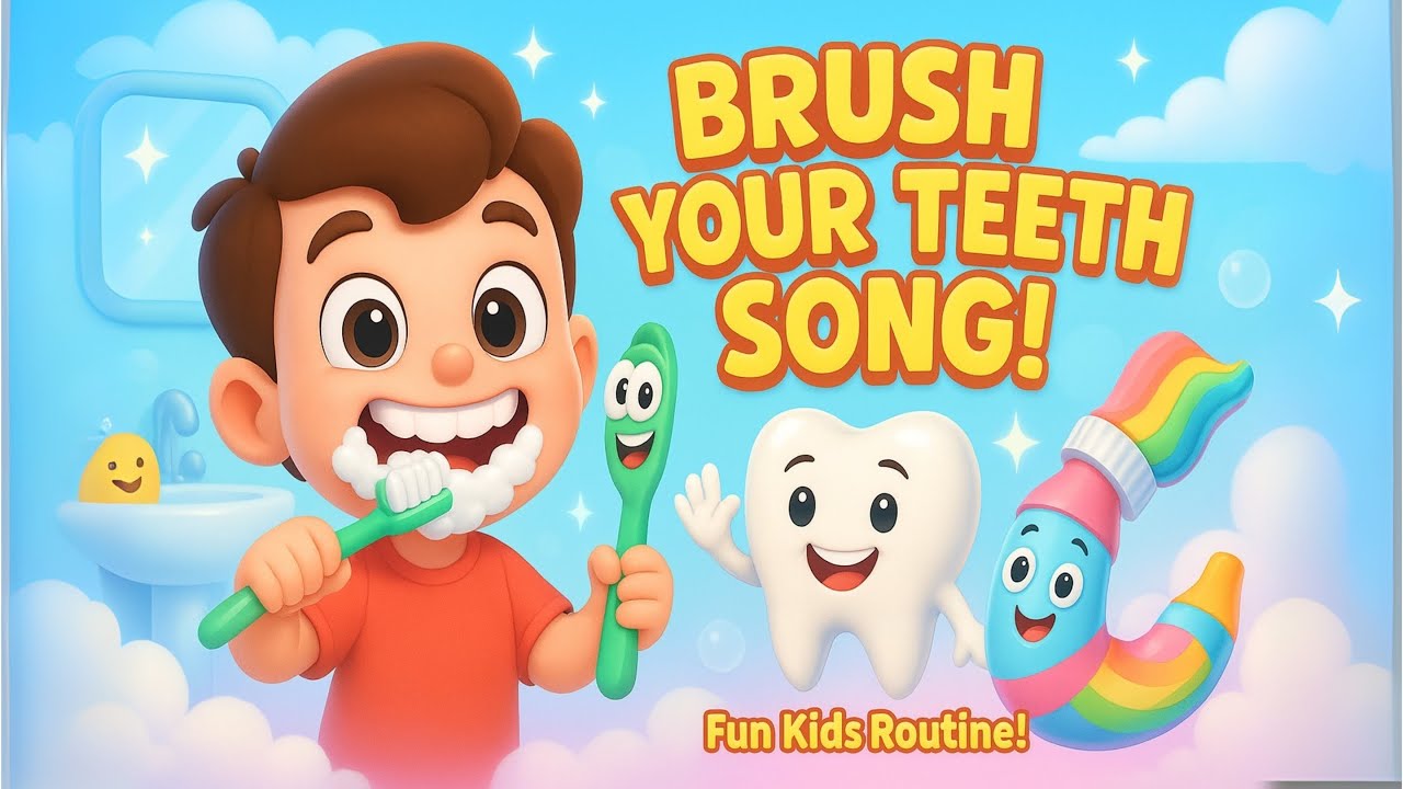 Brush Your Teeth Song 🪥 | Fun Morning Routine for Kids | Teeth Brushing ...