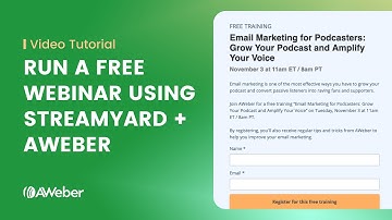 How to run a free webinar using AWeber and Streamyard
