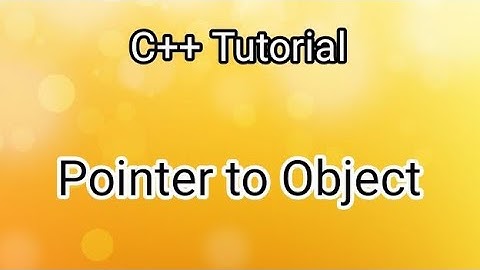 Pointer To Object In C++ | C++ Tutorial | Dynamic Object