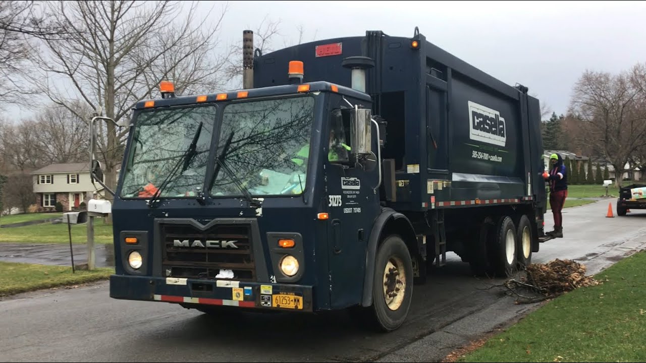 Casella Waste Systems Mack LEU Heil Rear Loader Garbage Truck On Heavy ...