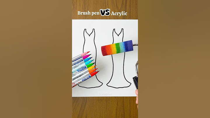 Let’s paint 🎨 a dress with brush pen & Acrylic 🤩✨ #shorts #dress #satisfying