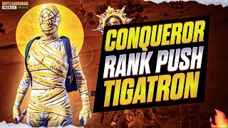 🎯DAY 5 🇮🇳 RANKPUSH🔥! PLATINUM TO CONQUERORS RANK PUSH ! TiGATRON IS LIVE #bgmi #solorankpush