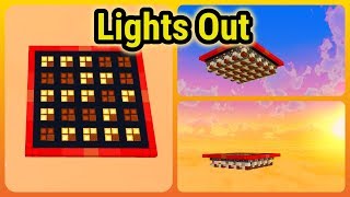 Minecraft Redstone: Smallest Horizontal Lights Out Minigame