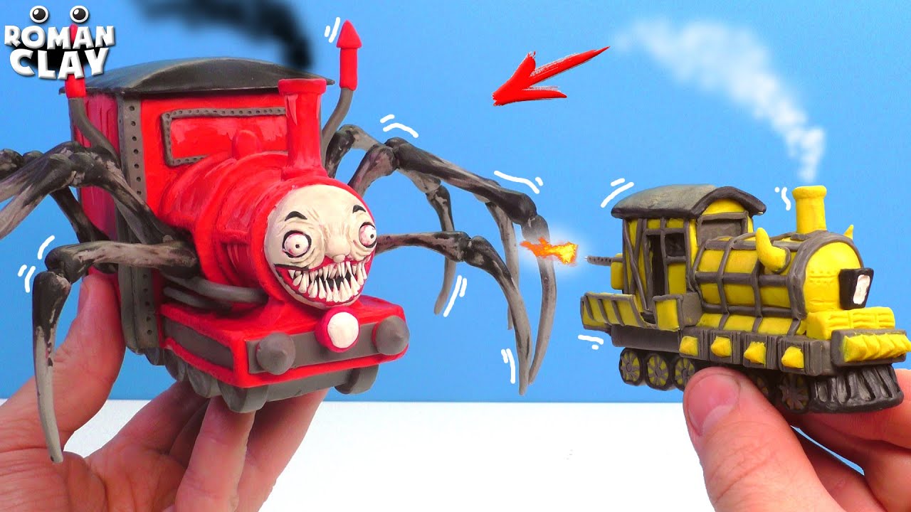 Making Choo Choo Charles  Monster Train Spider with Clay  Roman Clay