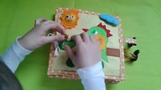 Quiet book for children and toddlers, puppets, tic tac toe, farm life, felt book, silent book part1 screenshot 4