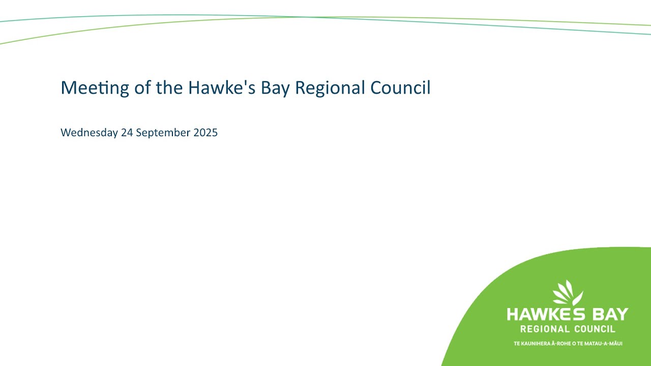 Meeting of the Hawke's Bay Regional Council - 24th September 2025 - Part 1
