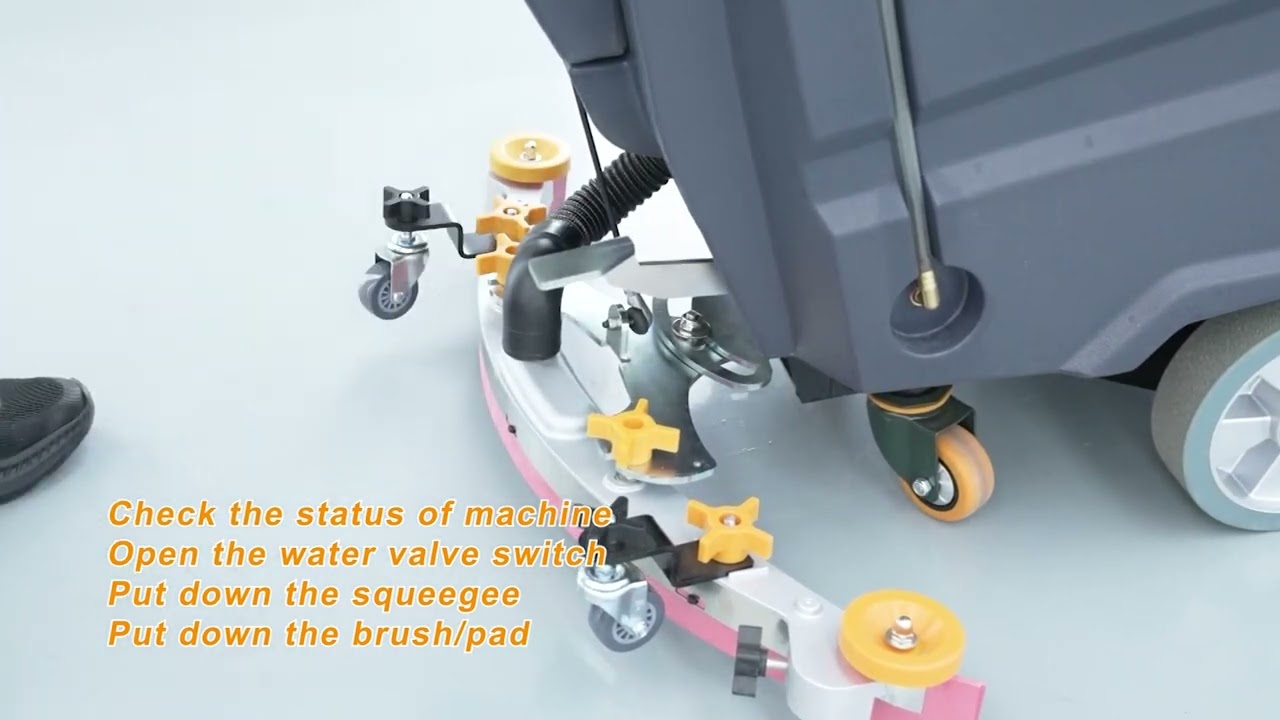 Self-Propelled Floor Scrubber With Traction Drive, C18SP Unbox, Battery-Powered Floor Scrubber