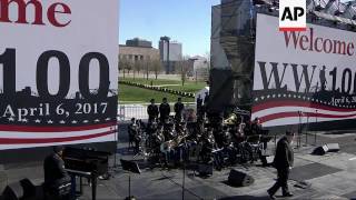 Thousands mark anniversary of day US joined WW1
