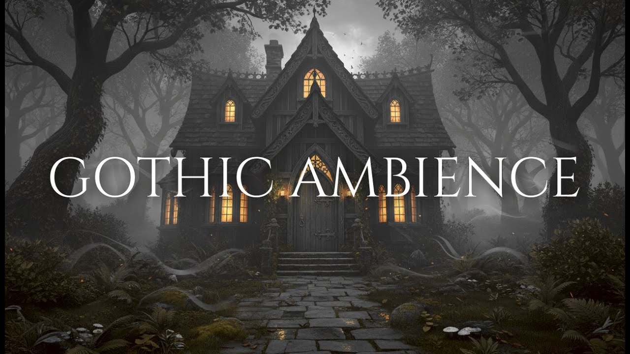 Gothic Forest Cottage | Cozy Spooky Ambience for Sleep & Focus (4K)