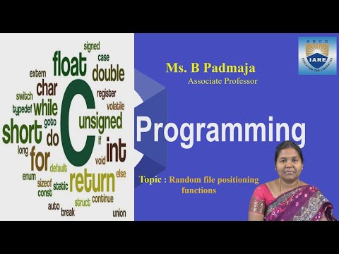 Random file positioning functions by Ms.B Padmaja