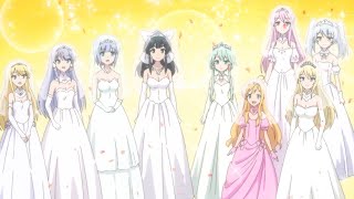 Touya kisses all of his brides(wifes) and his maid's see them in their weding dresses
