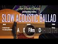 Slow acoustic ballad backing track in a 72 bpm