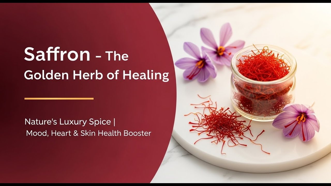 Saffron | The Golden Herb of Healing | Nature’s Luxury Spice ✨ | Mood, Heart & Skin Health Booster