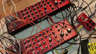 Two behringer neutrons stereo drone patch