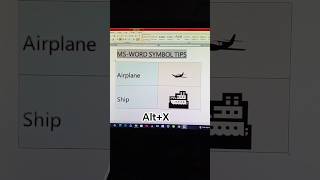 Ms-word symbol airplane✈️ ship🚢symbol #viralvideo #videocreator #computershorts #mswordtricks ✈️🚢🖥️