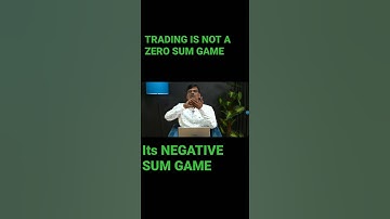 Trading is Negative sum Game by #PRSunder