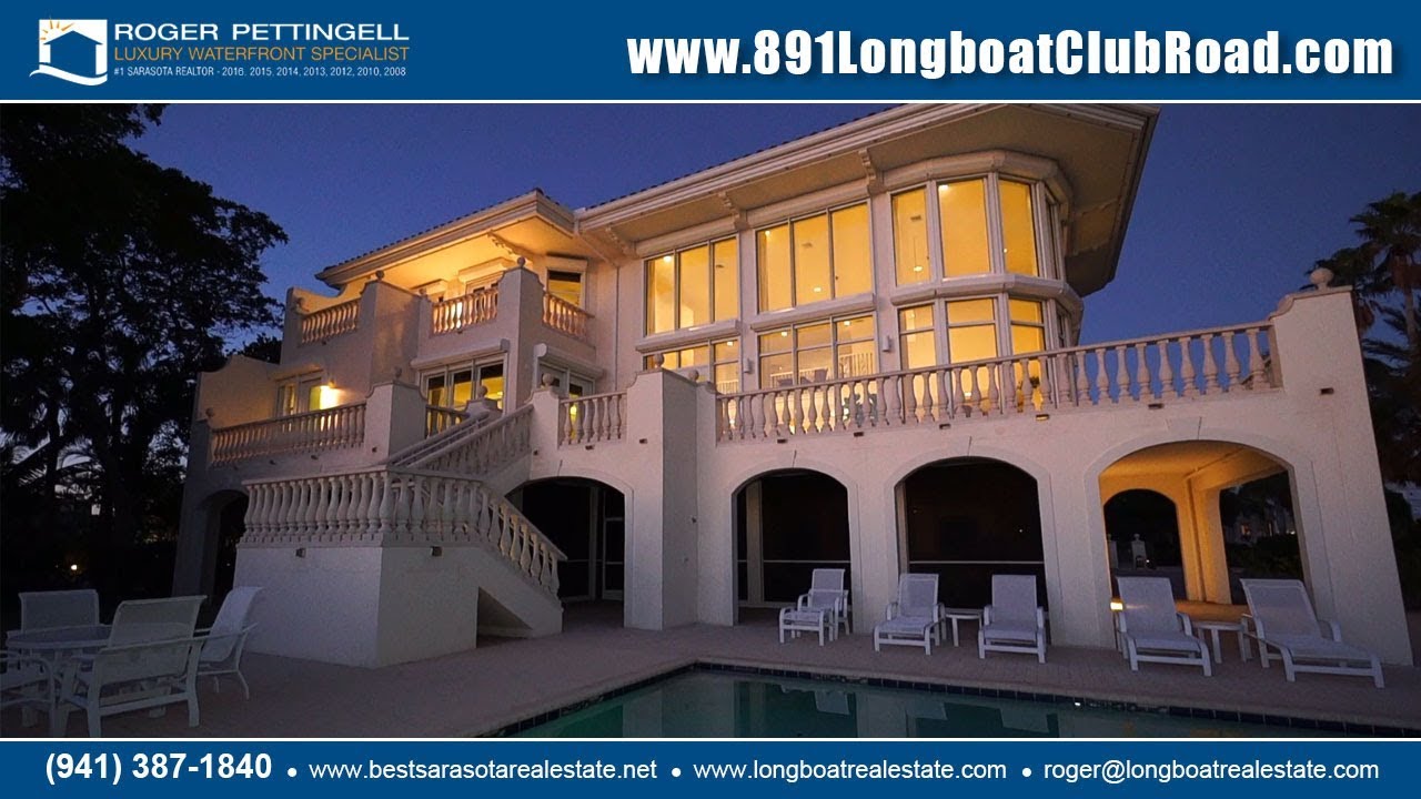 Gulf of Mexico waterfront home for sale on Longboat Key at 891 Longboat