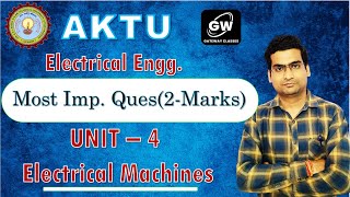 UNIT-4 I TWO Marks Imp. Questions I Electrical machines I Avinash Sir I Gateway Classes I screenshot 2