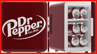 CURTIS MIS135DRP DR. Pepper Mini Portable Compact Personal Fridge Cooler, 4 Liter Capacity, 6 Cans