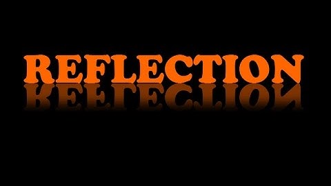 Photoshop Tutorial : Reflecting Text